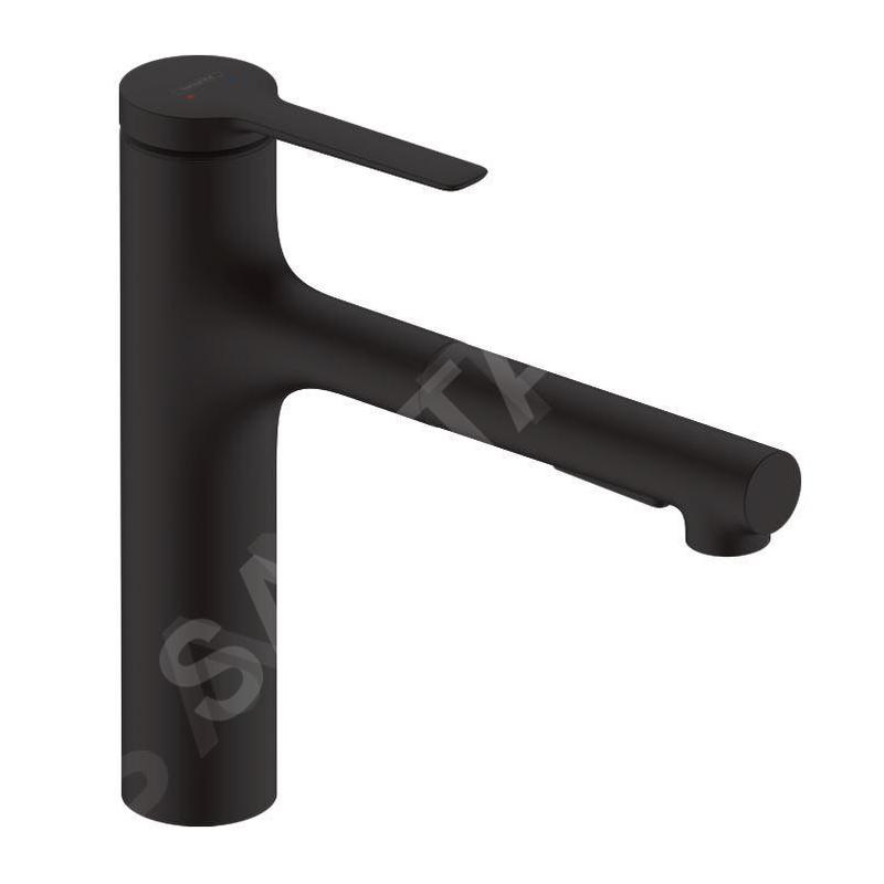 Hansgrohe Zesis M33 - Mitigeur d’évier avec douchette extractible, sBox, noir mat 74823670