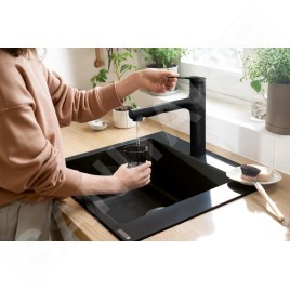 Hansgrohe Zesis M33 - Mitigeur d’évier avec douchette extractible, sBox, noir mat 74823670