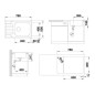 Blanco Dinas XL 6 - Évier, 780x500 mm, inox brossé 525121