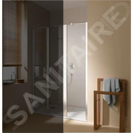 Kermi CADA XS - Paroi de douche TWD, 25x200 cm, argent brillant/verre transparent CKTWD02520VPK