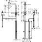 Hansgrohe M71 - Robinet de cuisine M7120-H200 2 trous avec douchette extractible, sBox, finition inox 73818800