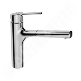 Hansa Ronda - Mitigeur d’évier avec douchette extractible, chrome 03342273
