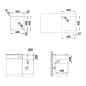 Blanco Solis 400 - Évier, 440x440 mm, inox brossé 526118 Blanco Solis 400 - Évier, 440x440 mm, inox brossé 526118