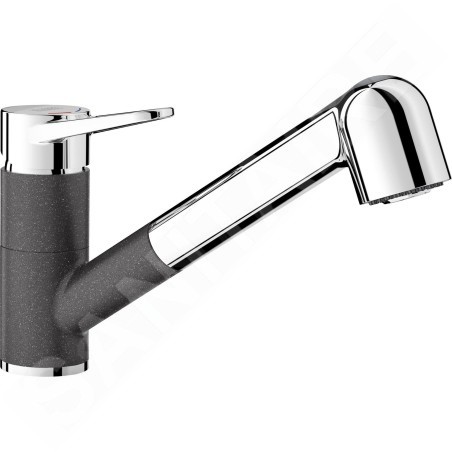 Blanco Wega S - Mitigeur d'évier avec douchette extractible, anthracite / chrome 526420