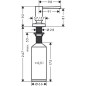 Hansgrohe Accessoires - Distributeur de savon liquide mural A71, 500 ml, chrome 40468000