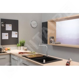 Hansgrohe M71 - Robinet de cuisine M7120-H200 2 trous avec douchette extractible, sBox, chrome 73818000