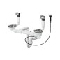 Hansgrohe Garnitures de vidage - Garniture de vidage automatique et de trop-plein pour évier double, inox 43932800