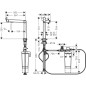 Hansgrohe Aqittura M91 - Mitigeur d'évier avec fonction de filtre, simili inox 76802800