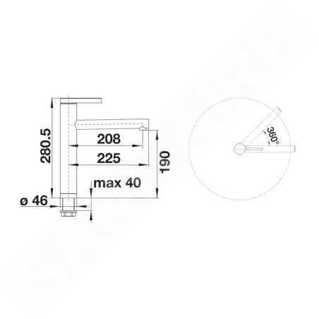 Blanco Linee - Mitigeur d'évier, inox 517596