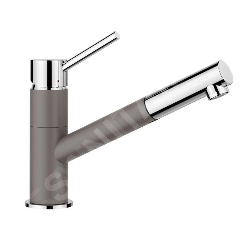 Blanco Kano S - Mitigeur d'évier avec bec extractible, gris/chrome 526952