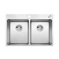 Blanco Andano 340/340 - Évier 745x500 mm avec commande excentrique PushControl, inox 525248 Blanco Andano 340/340 - Évier 745x500 mm avec commande excentrique PushControl, inox 525248