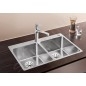 Blanco Andano 340/340 - Évier 745x500 mm avec commande excentrique PushControl, inox 525248 Blanco Andano 340/340 - Évier 745x500 mm avec commande excentrique PushControl, inox 525248