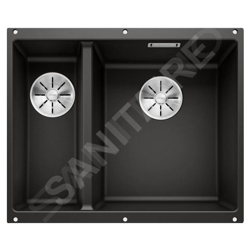 Blanco Subline 340/160 - Évier en silgranit, 555x460 mm, bac à droite, noir 525986