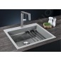 Blanco Etagon 6 - Évier en silgranit, 600x510 mm, avec rails, noir 525890
