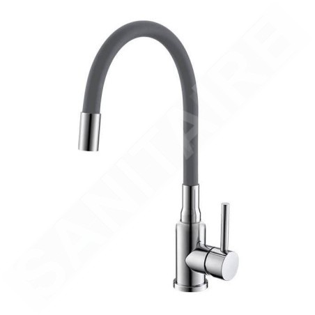 Alveus Mintas - Mitigeur d’évier avec bras flexible, chrome/gris 1144426