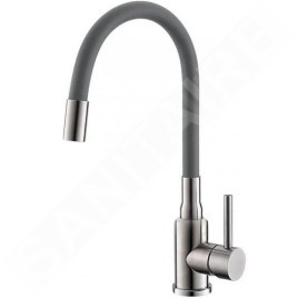 Alveus Mintas - Mitigeur d’évier avec bras flexible, inox brossé / gris 1144430