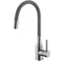 Alveus Mintas - Mitigeur d’évier avec bras flexible, inox brossé / gris 1144430