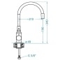 Alveus Mintas - Mitigeur d’évier avec bras flexible, inox brossé / gris 1144430