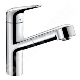 Hansgrohe Focus M42 - Mitigeur d’évier M427-H150 avec douchette extractible, chrome 71814000