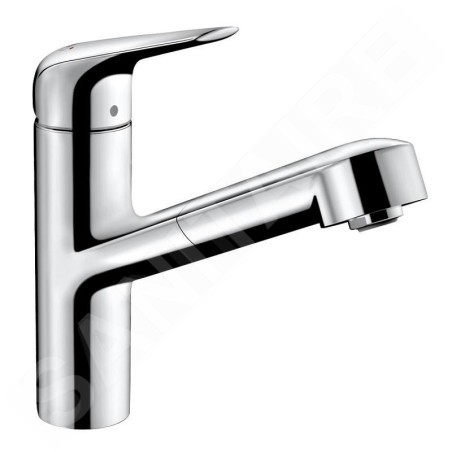 Hansgrohe Focus M42 - Mitigeur d’évier M427-H150 avec douchette extractible, chrome 71814000
