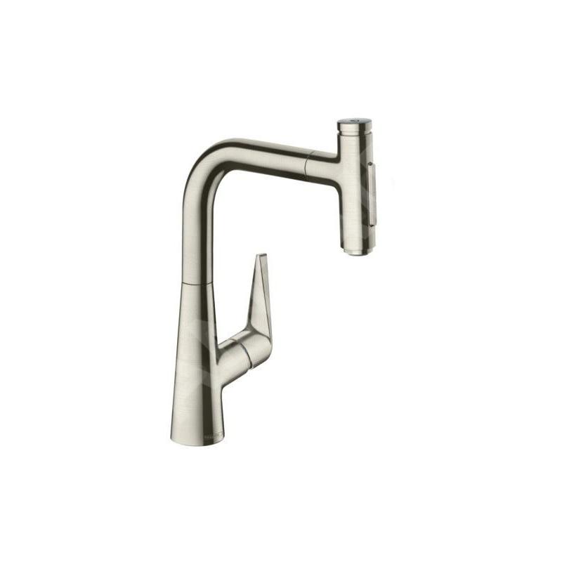 Hansgrohe Talis Select M51 - Mitigeur d'évier M5117-H220 avec douchette extractible, sBox, finition inox 73868800