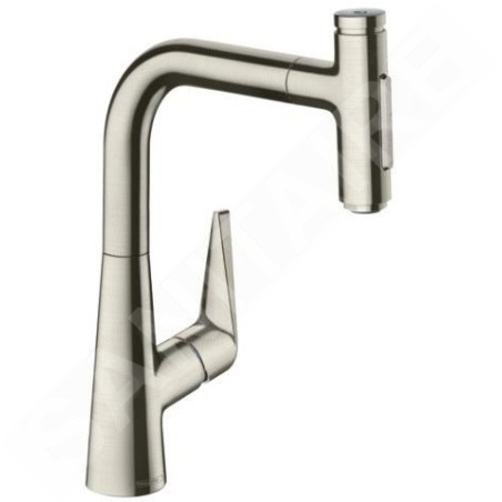 Hansgrohe Talis Select M51 - Mitigeur d'évier M5117-H220 avec douchette extractible, sBox, finition inox 73868800