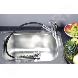 Aqualine Kasiopea - Mitigeur d’évier avec douchette extractible, chrome 1107-70