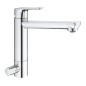 Grohe BauEdge - Mitigeur d'évier avec vanne d'arrêt, chrome 31696000