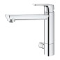 Grohe BauEdge - Mitigeur d'évier avec vanne d'arrêt, chrome 31696000