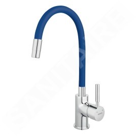 Novaservis Ferro - Mitigeur d’évier avec bras flexible, bleu/chrome 70710,0MD
