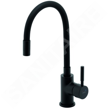 Novaservis Ferro - Mitigeur d’évier avec bras flexible, noir mat 70710,5