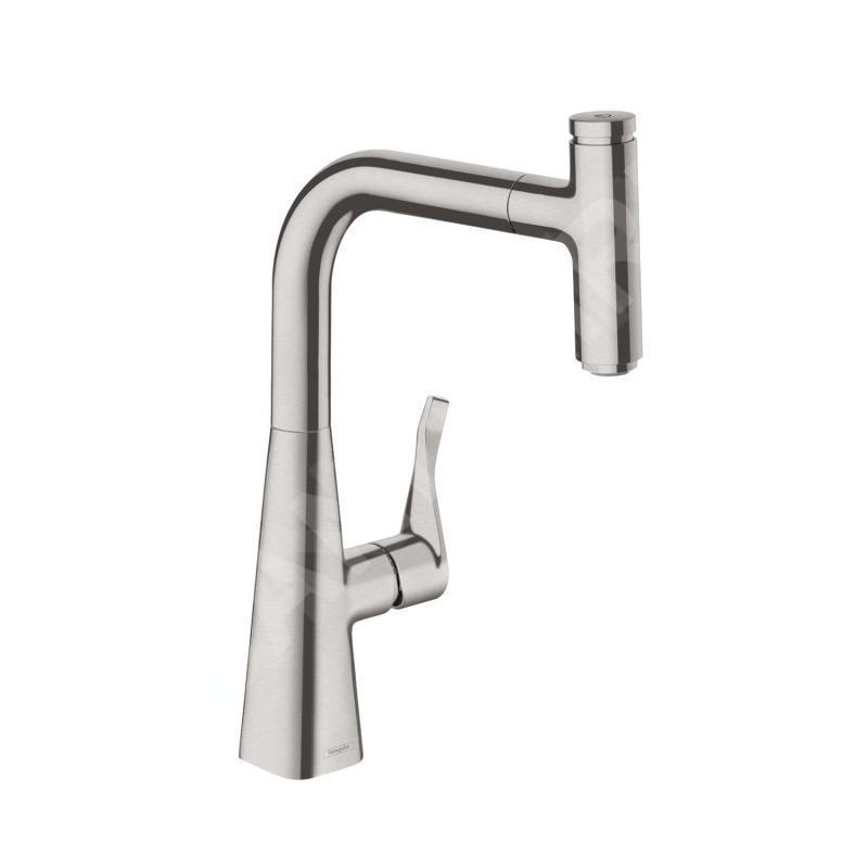 Hansgrohe Metris Select - Mitigeur d’évier 240 avec sortie extractable, aspect inox 14857800