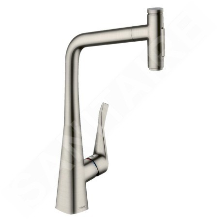 Hansgrohe M71 - Mitigeur d'évier M7117-H320 avec douchette extractible, sBox, finition inox 73816800