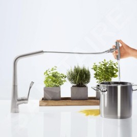 Hansgrohe M71 - Mitigeur d'évier M7117-H320 avec douchette extractible, sBox, finition inox 73816800