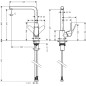 Hansgrohe Focus M41 - Mitigeur d'évier Focus, EcoSmart, chrome 31827000