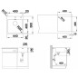 Blanco Andano 400 - Évier 500x440 mm avec commande excentrique PushControl, inox 525244 Blanco Andano 400 - Évier 500x440 mm avec commande excentrique PushControl, inox 525244