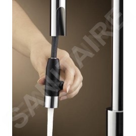 Blanco Carena S - Mitigeur d'évier avec bec extractible, noir / chrome 526172