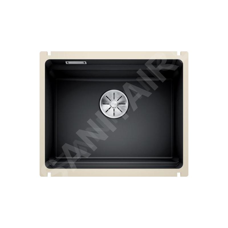 Blanco Etagon 500 - Évier en céramique, 540x456 mm, avec rails, noir 525155
