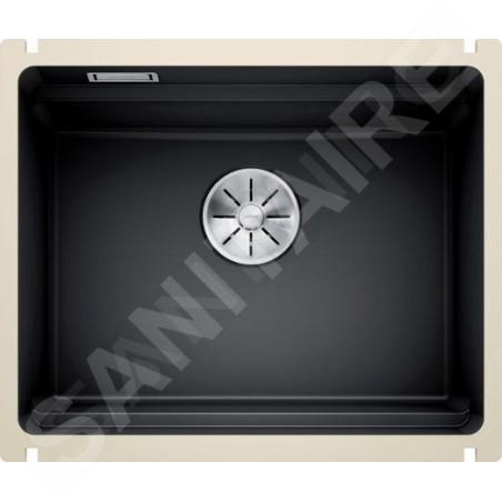 Blanco Etagon 500 - Évier en céramique, 540x456 mm, avec rails, noir 525155
