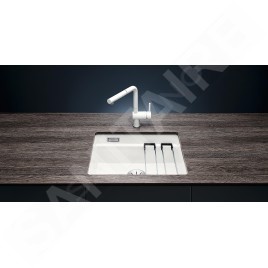Blanco Etagon 500 - Évier en céramique, 540x456 mm, avec rails, noir 525155