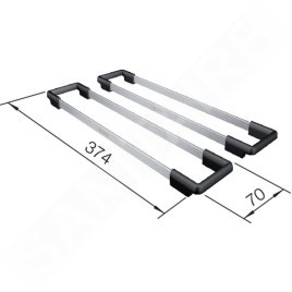 Blanco Etagon 500 - Évier en céramique, 540x456 mm, avec rails, noir 525155
