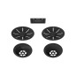Blanco Accessoires - Garniture de vidage C-overflow, pour évier double, BlackEdition, noir mat 239979