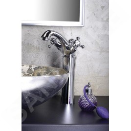 Sapho Antea - Mitigeur de lavabo Antea, avec garniture de vidage, hauteur 245 mm, chrome 3171L