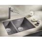 Blanco Subline 340/160 - Évier en silgranit, 555x460 mm, bac à droite, gris rocher 523559 Blanco Subline 340/160 - Évier en silgranit, 555x460 mm, bac à droite, gris rocher 523559