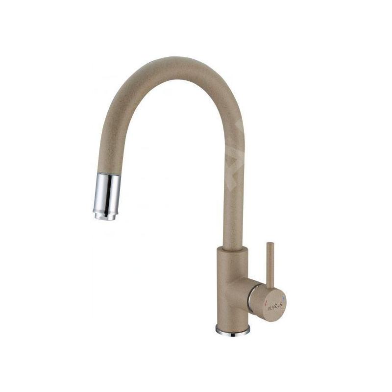Alveus Delos - Mitigeur d'évier avec bec extractible, beige 1129020