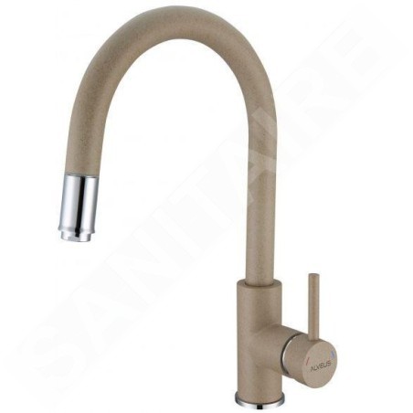 Alveus Delos - Mitigeur d'évier avec bec extractible, beige 1129020