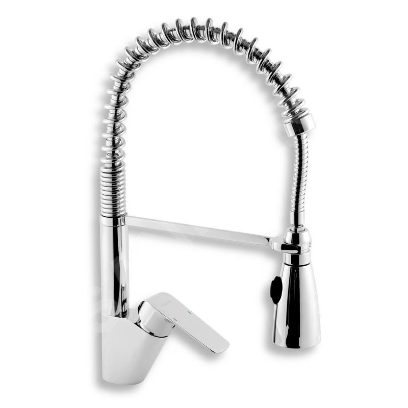 Novaservis Nobless Tina - Robinetterie d’évier avec bras flexible et douchette, chrome 38481,0