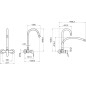 Novaservis Titania Iris New - Robinet d’évier avec bras flexible, noir/chrome 94480,0C