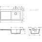 Hansgrohe Éviers - Evier encastré granit S514-F450, graphite noir 43314170 Hansgrohe Éviers - Evier encastré granit S514-F450, graphite noir 43314170