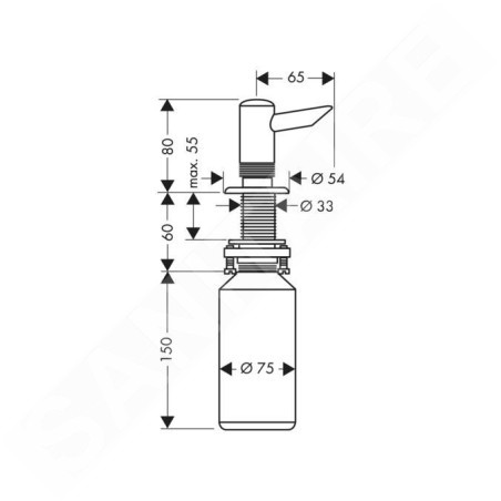 Hansgrohe Accessoires - Distributeur de savon/d’agent nettoyant, chrome 40418000